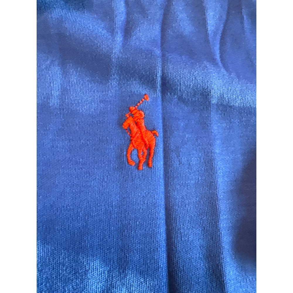 Polo Ralph Lauren Blue Short Sleeve Mesh Polo Shirt M Red Pony Logo NWT New - Picture 4 of 8